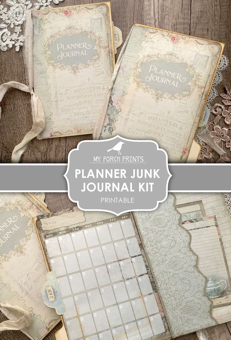 Kit de journal indésirable Shabby Chic Planner