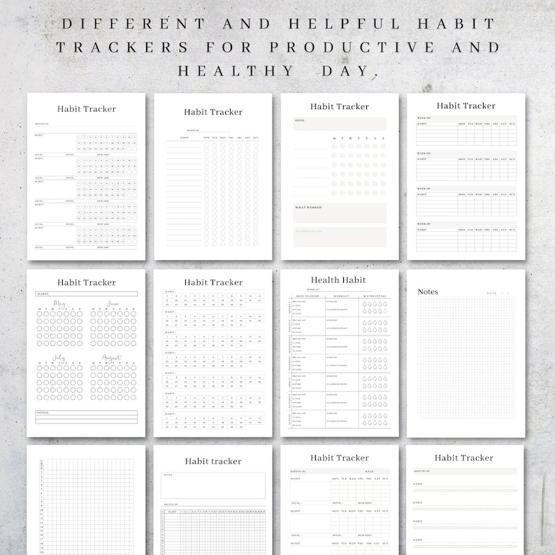 2024 Ultimate Habit Tracker Planner: Daily, Weekly, Monthly, Yearly_BrainAcademy.store