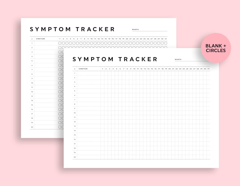 Editable Symptom Tracker for Chronic Illness_BrainAcademy.store