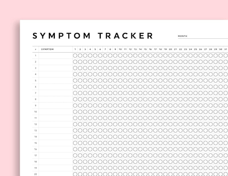 Editable Symptom Tracker for Chronic Illness_BrainAcademy.store