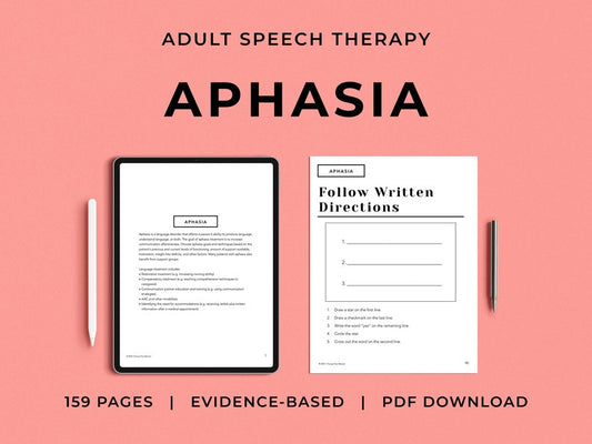 Aphasia Therapy Toolkit: Patient Handouts, Worksheets, Resources_BrainAcademy.store