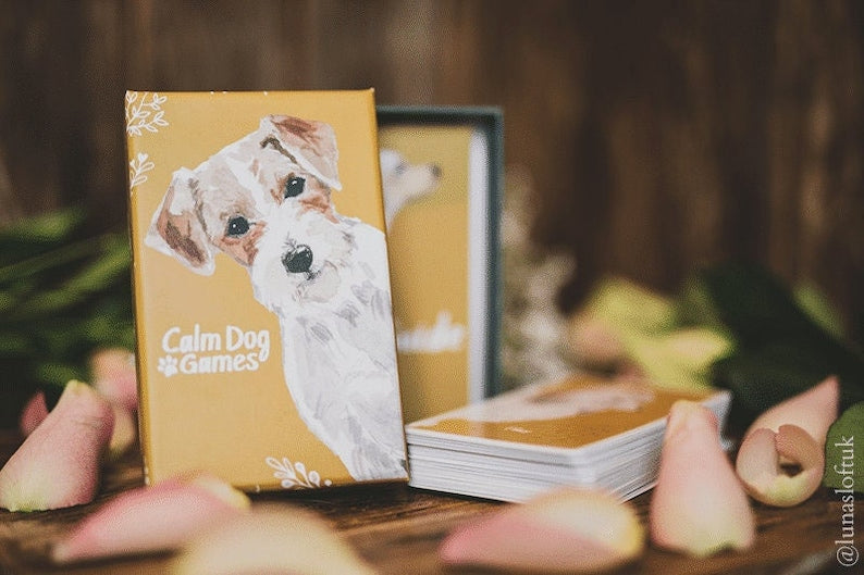 Jeu de cartes enrichissant pour jeux et activités pour chiens