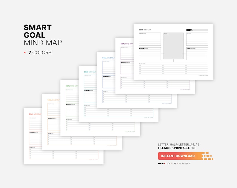 SMART Goal Mapping for Productivity and Success_BrainAcademy.store