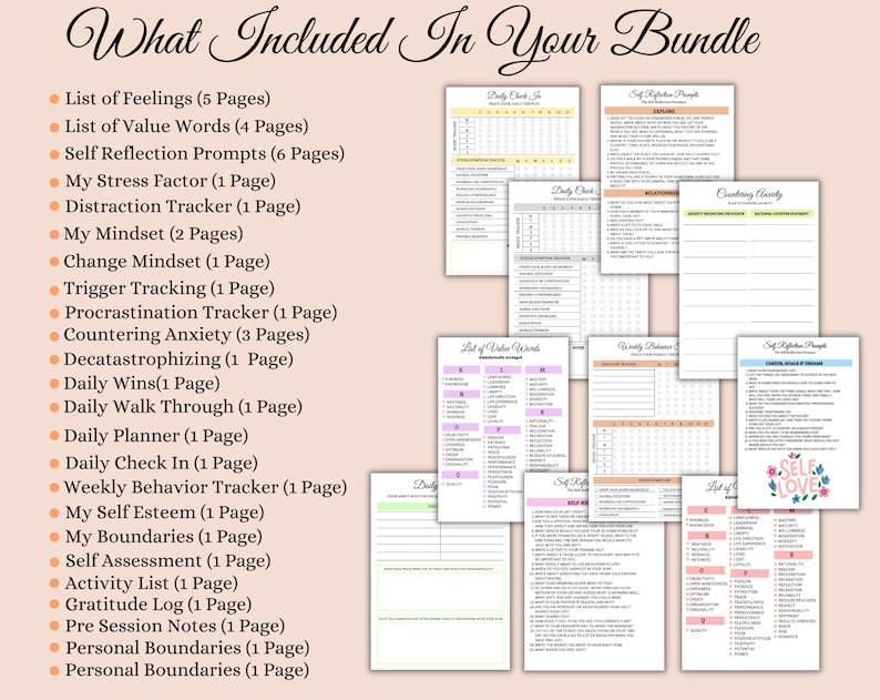 Comprehensive Therapy Journal: Printable, Editable, Instant Download_BrainAcademy.store