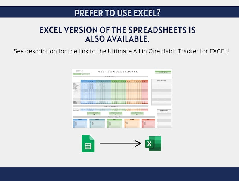 Comprehensive Habit Tracking & Goal Planning Spreadsheet for 2024_BrainAcademy.store