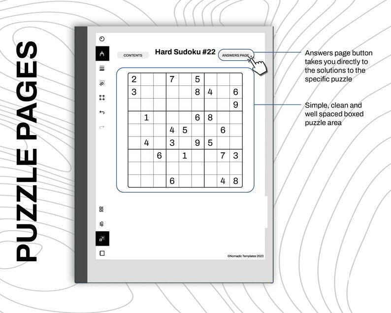 Modèle PDF reMarkable Sudoku Volume 1