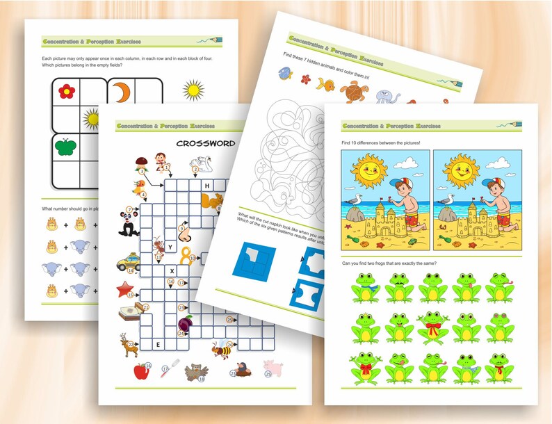 Concentration & Perception Workbook for Kids (Age 8+)_BrainAcademy.store