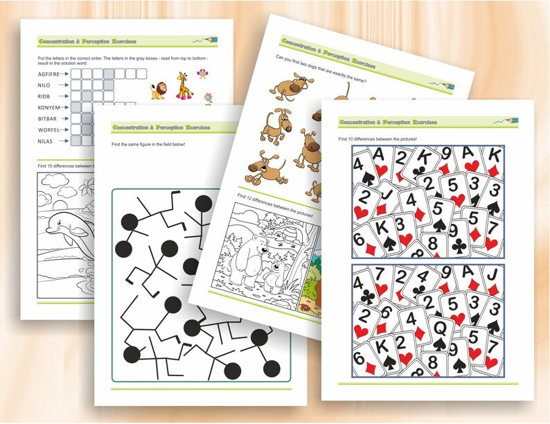 Concentration & Perception Workbook for Kids (Age 8+)_BrainAcademy.store