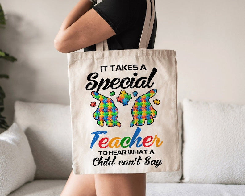 Special Teacher Tote: Autism Awareness and Equality Gift_BrainAcademy.store