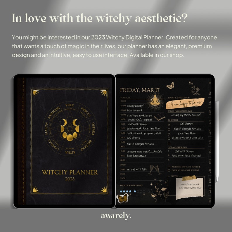 Digital Witchy Bundle : Carnets quotidiens, autocollants, journaux