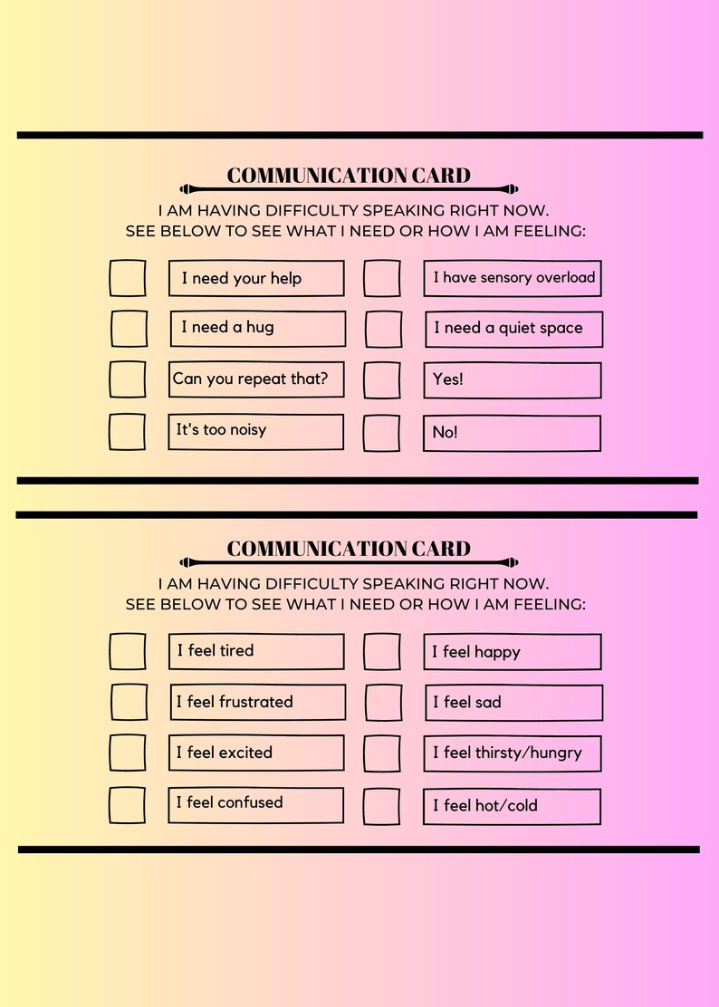 Printable Communication Cards for Special Needs_BrainAcademy.store