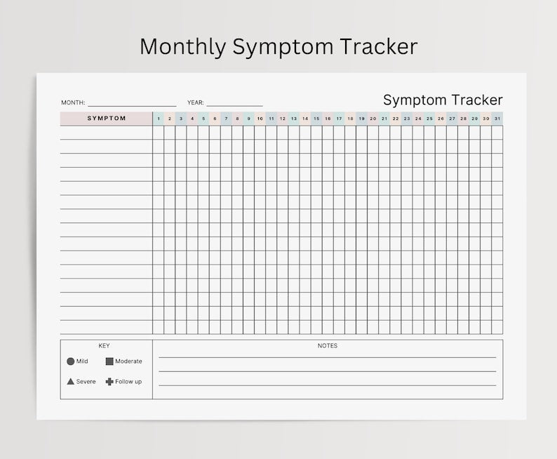 Comprehensive Health Tracker: Multi-Symptom Log for Pain, IBS, Migraines, & Sleep_BrainAcademy.store