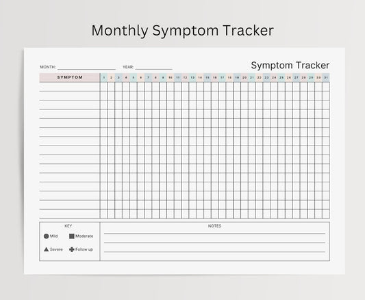 Comprehensive Health Tracker: Multi-Symptom Log for Pain, IBS, Migraines, & Sleep_BrainAcademy.store