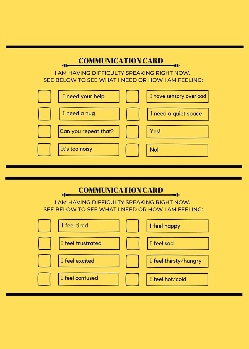 Printable Communication Cards for Special Needs_BrainAcademy.store