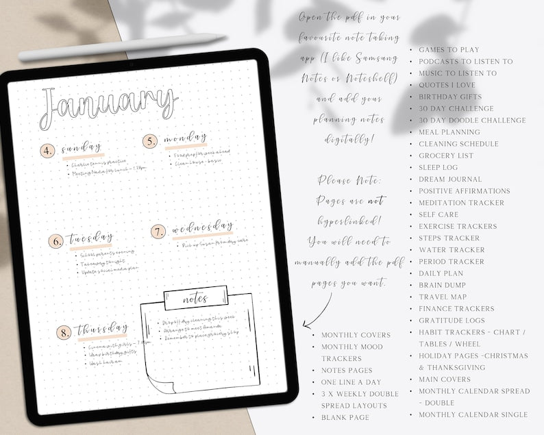 Undated Bullet Journal Printables_BrainAcademy.store