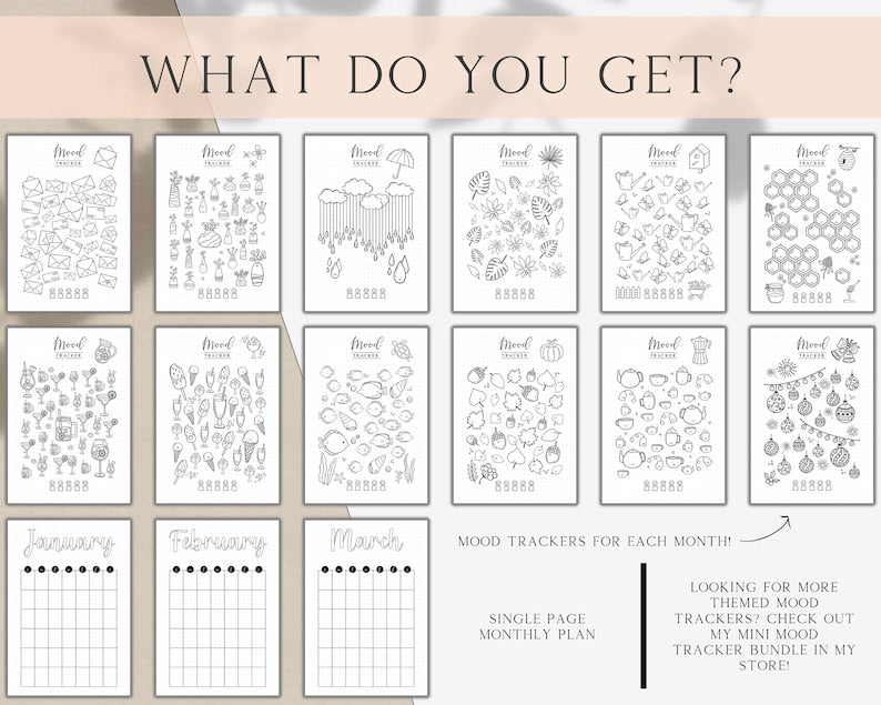 Undated Bullet Journal Printables_BrainAcademy.store