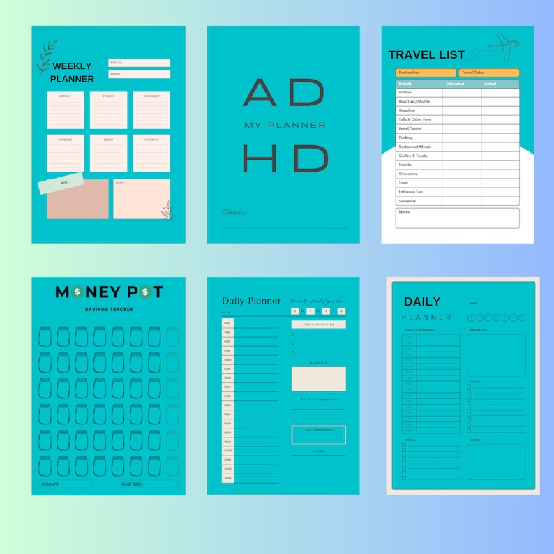 ADHD Digital Planner: Ultimate Productivity for Busy Minds_BrainAcademy.store