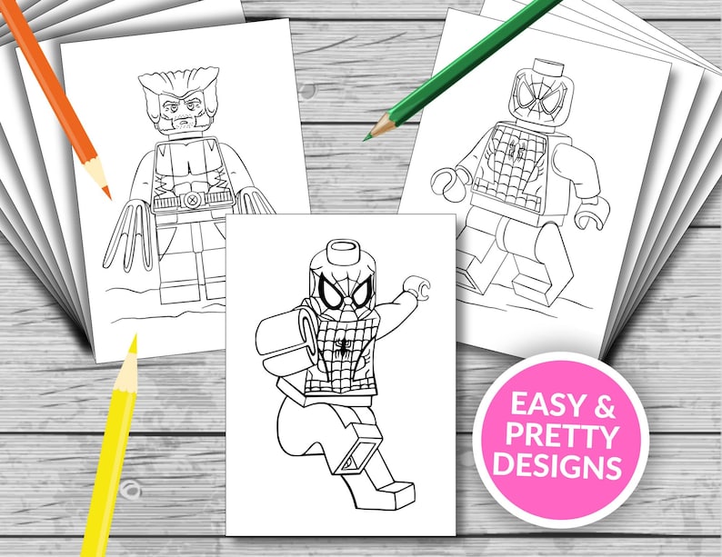 Livre de coloriage amusant Brick Heroes