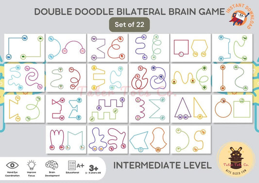 Jeu cérébral bilatéral Double Doodle : niveau intermédiaire