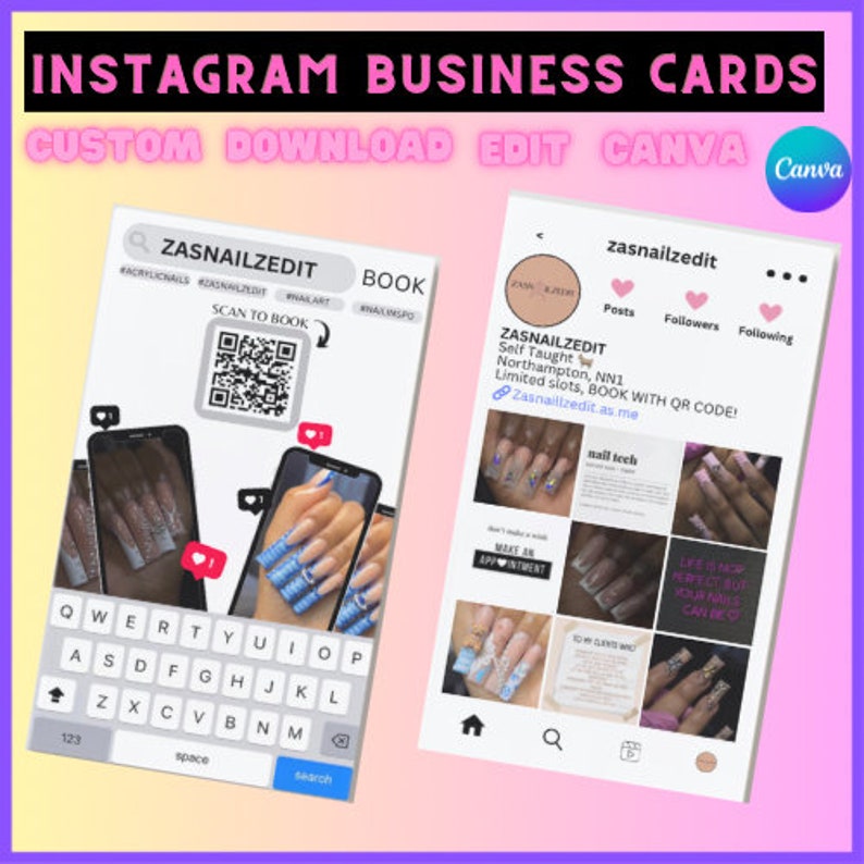 Customizable Instagram Business Cards for Small Businesses_BrainAcademy.store