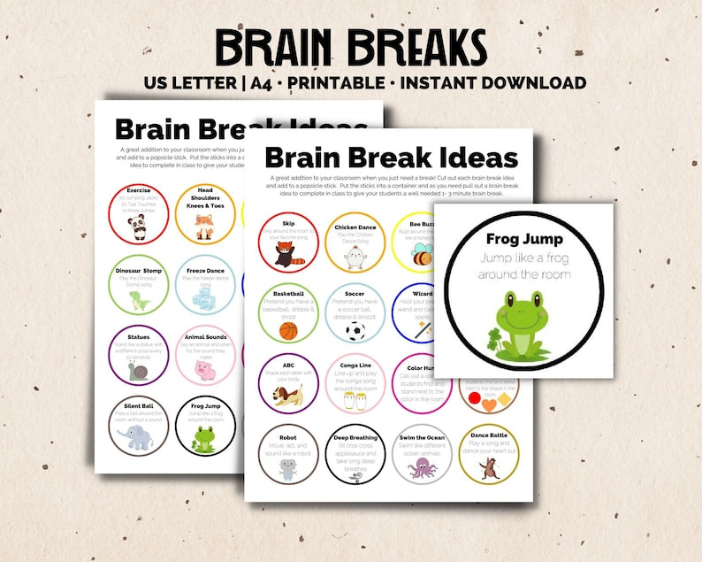 Brain Boosters: Movement and Game Breaks for Kids_BrainAcademy.store