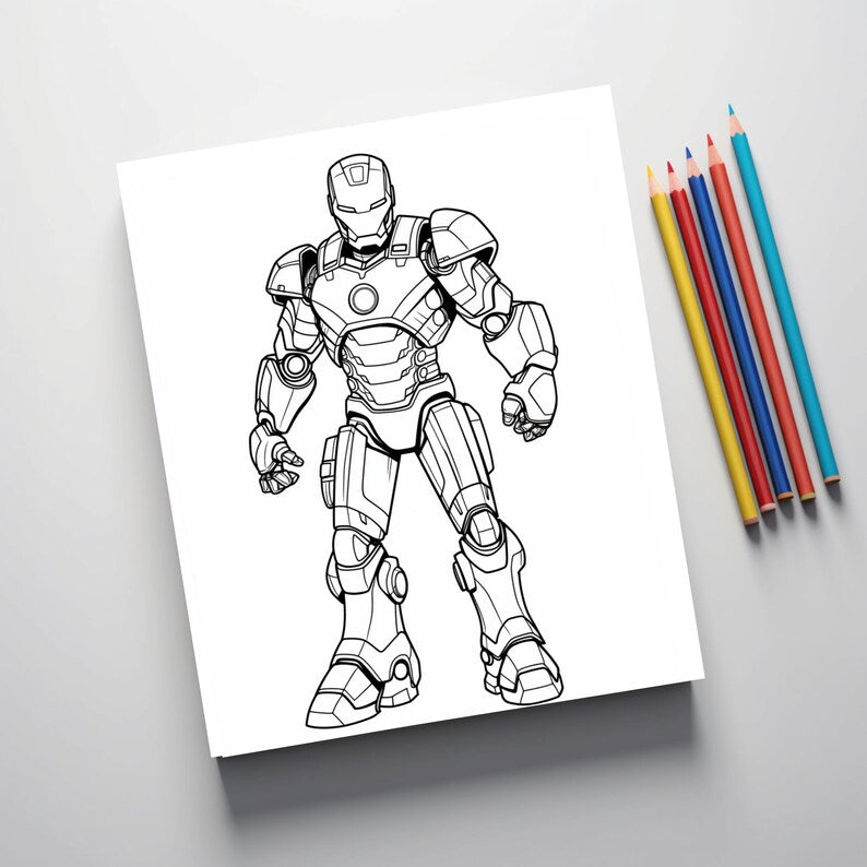 70 Superhero Coloring Pages for Kids & Adults_BrainAcademy.store