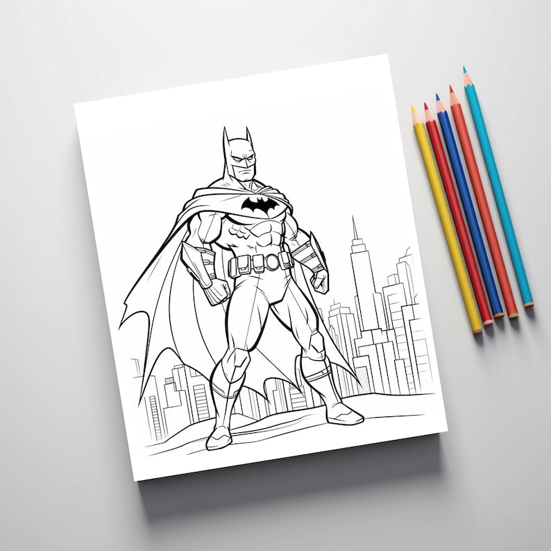 70 pages à colorier de super-héros pour enfants et adultes