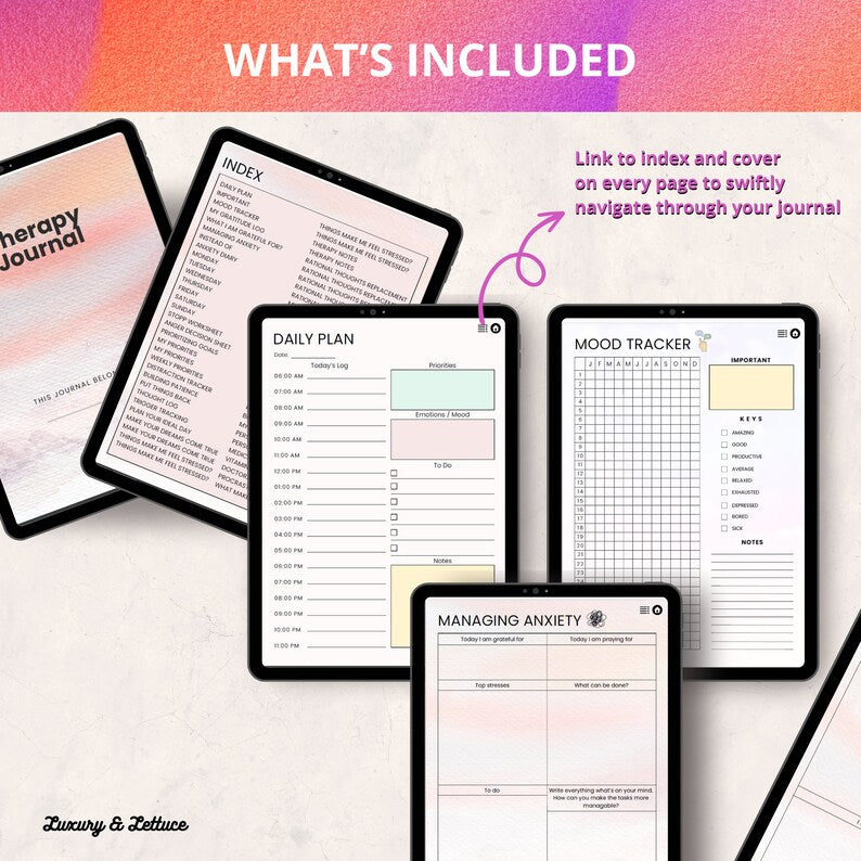 Digital Therapy Journal for Anxiety & Self-Care_BrainAcademy.store