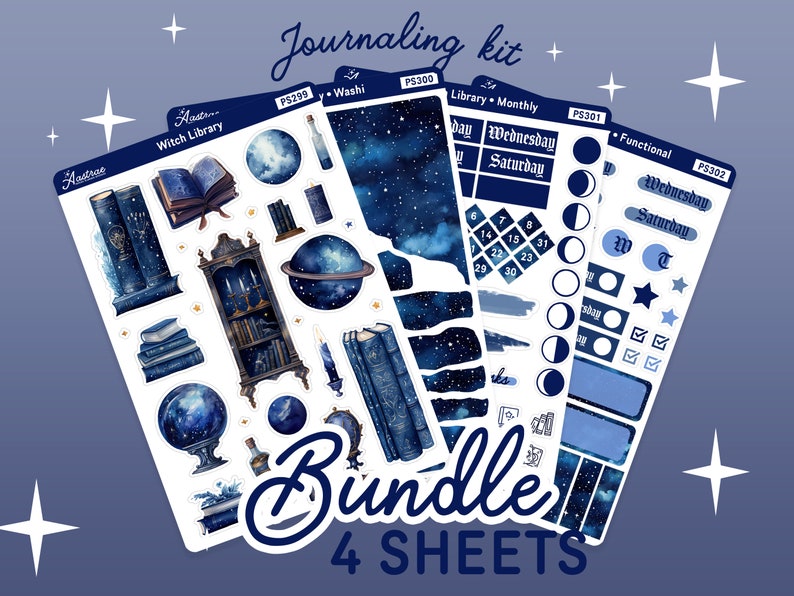 Celestial Witch Journaling Kit: Planner Stickers & Monthly Journaling_BrainAcademy.store