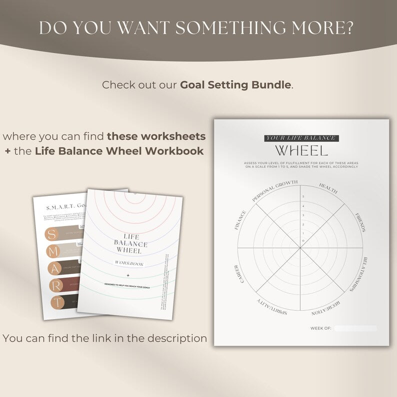 SMART Goal Setting Templates for Growth_BrainAcademy.store