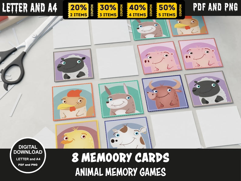 Animal Memory Match: Print & Play Fun for Kids_BrainAcademy.store