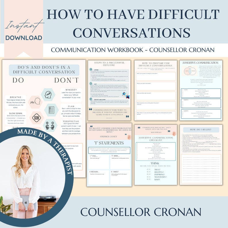 Difficult Conversation Masterclass: Workbook & Planner_BrainAcademy.store