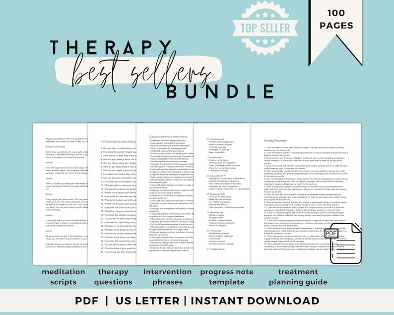 Ultimate Therapy Bundle: Planning, Notes, Interventions, Questions, and Meditations_BrainAcademy.store