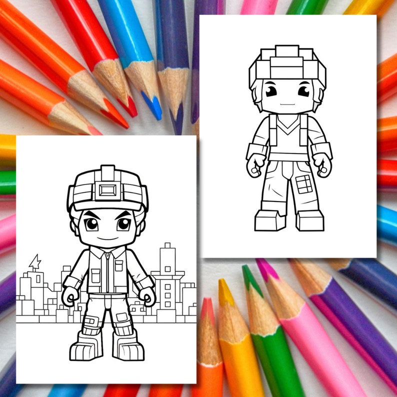 ROBLOX Coloriage Aventure : 30 pages imprimables pour les enfants