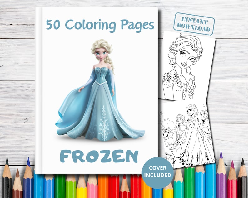 50 pages à colorier magiques de La Reine des Neiges pour les enfants