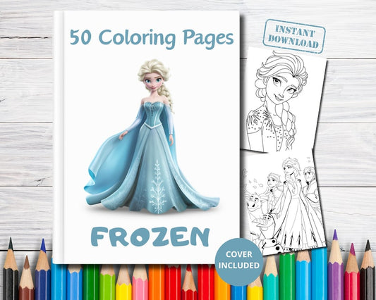 50 pages à colorier magiques de La Reine des Neiges pour les enfants