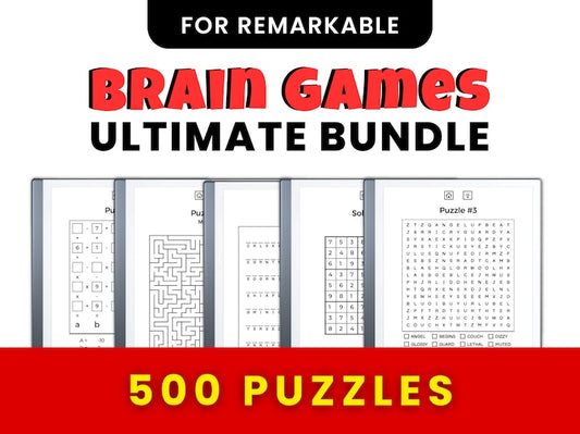 ReMarkable 2 Jeux et puzzles numériques : 500 puzzles en un