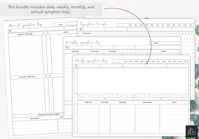 Ultimate Symptom Tracker: Print & Fill for Health Monitoring_BrainAcademy.store