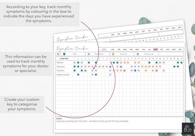 Ultimate Symptom Tracker: Print & Fill for Health Monitoring_BrainAcademy.store