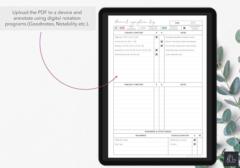 Ultimate Symptom Tracker: Print & Fill for Health Monitoring_BrainAcademy.store