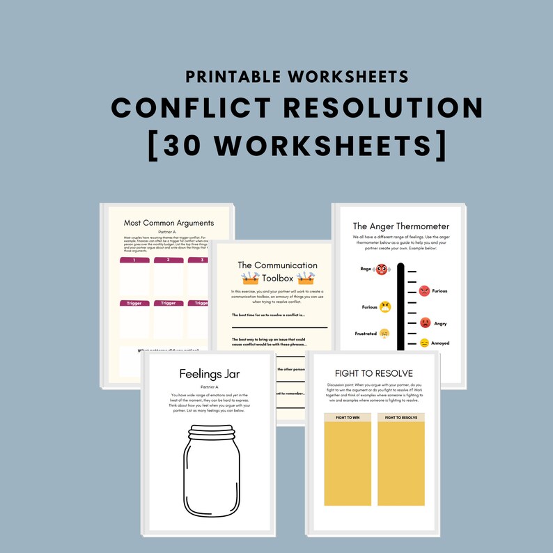 Résolution des conflits de couple : outils et feuilles de travail pour les thérapeutes