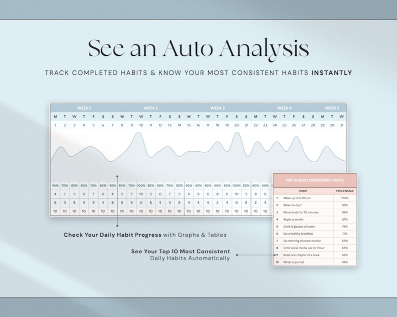 Habit Tracker Spreadsheet: Track, Plan, Achieve_BrainAcademy.store