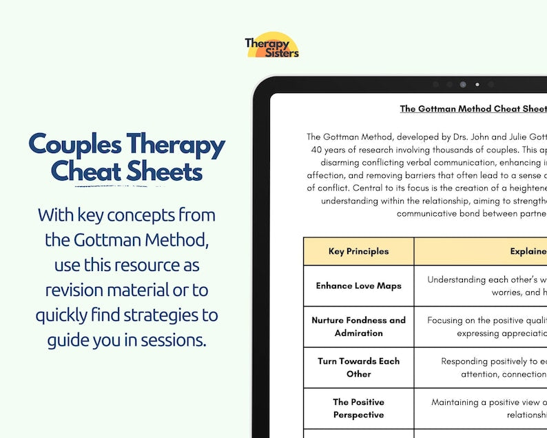 Boîte à outils de thérapie de couple : communication, réaction et méthodes Gottman