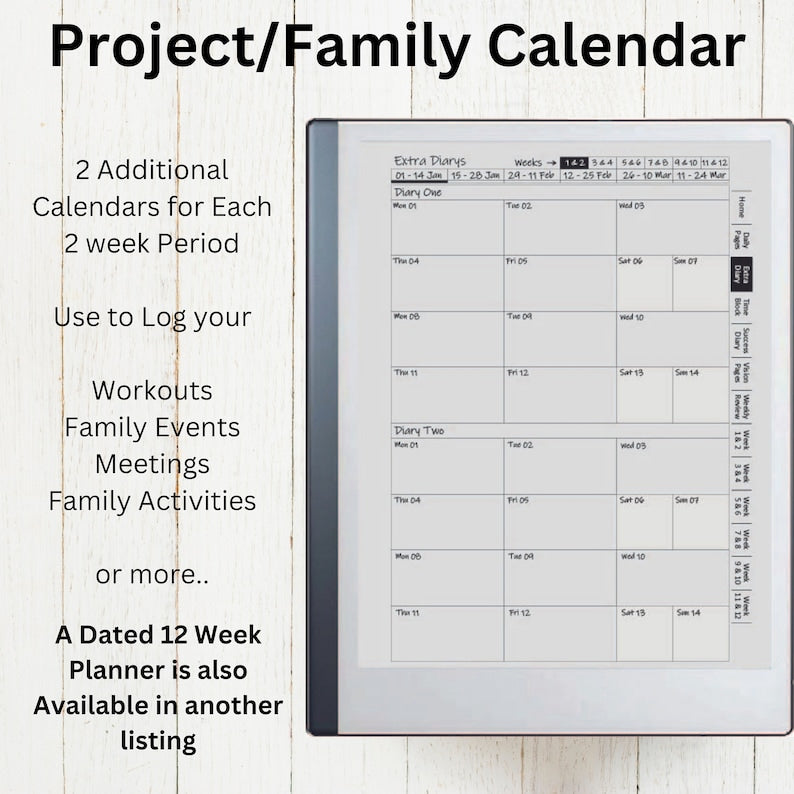 Remarkable 2 Digital Planner: Ultimate Goal-Setting and Time Management Tool_BrainAcademy.store