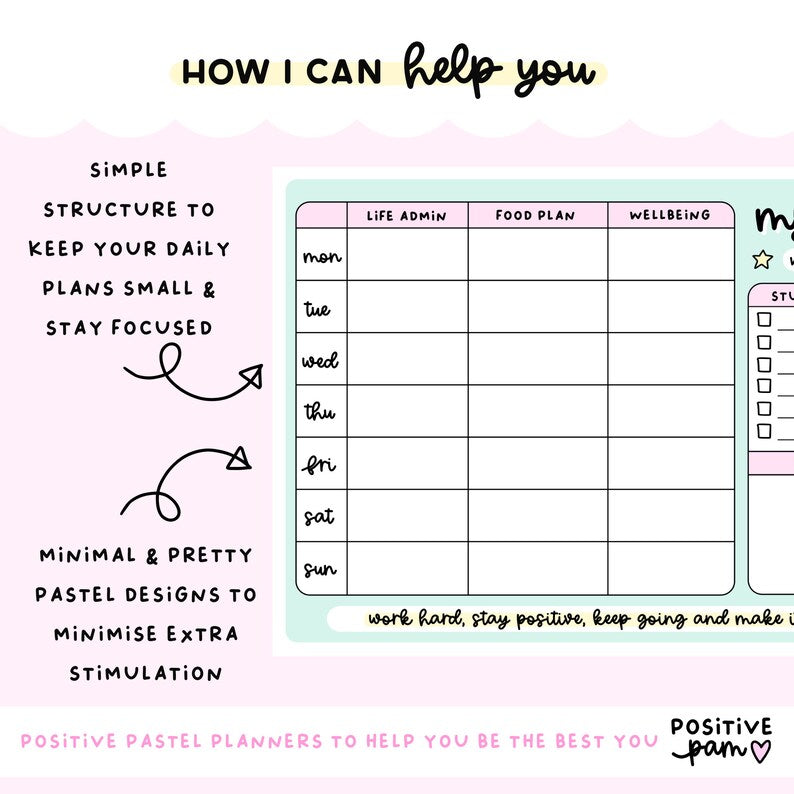 Pastel Aesthetic ADHD Weekly Planner_BrainAcademy.store