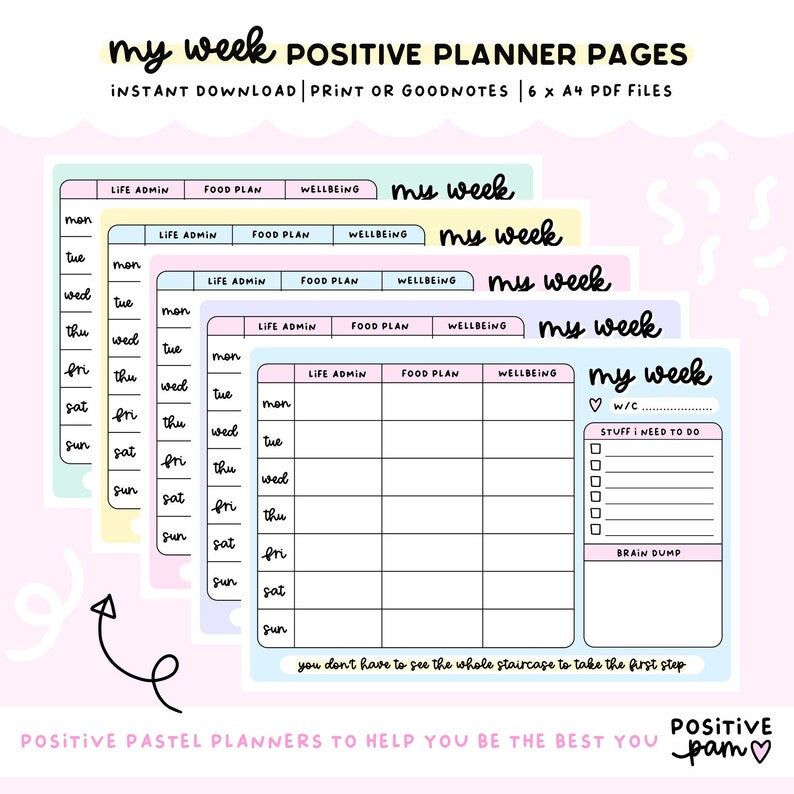 Pastel Aesthetic ADHD Weekly Planner_BrainAcademy.store