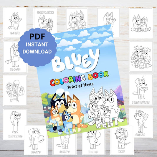 Bluey Coloring Bonanza: Printable Pages for Creative Kids_BrainAcademy.store