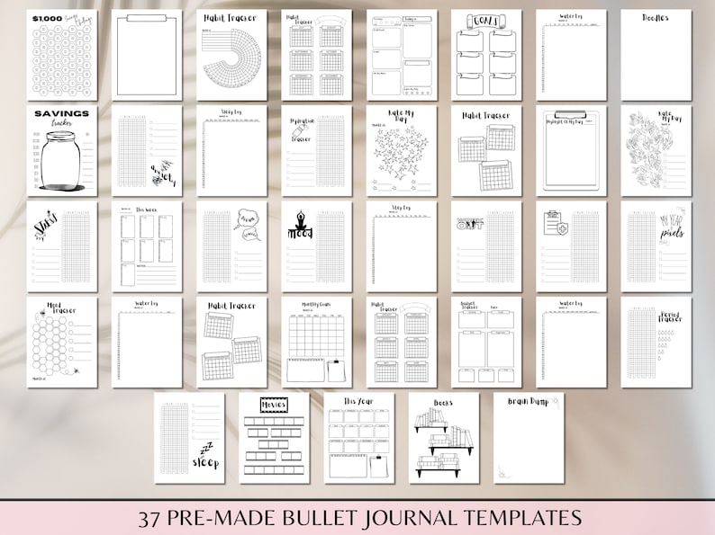 Printable Customizable Bullet Journal Planner_BrainAcademy.store