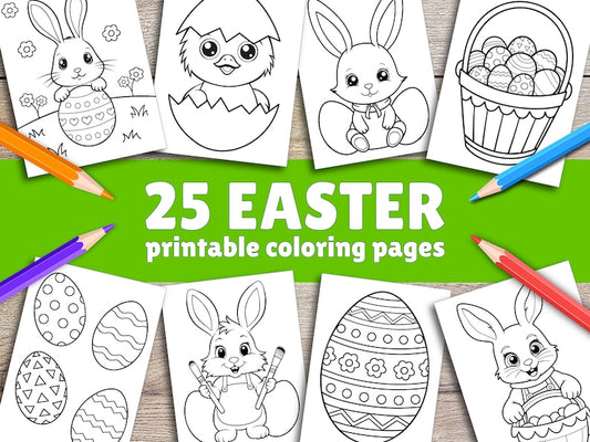 Easter Coloring Pages: Easy Fun for Little Ones_BrainAcademy.store