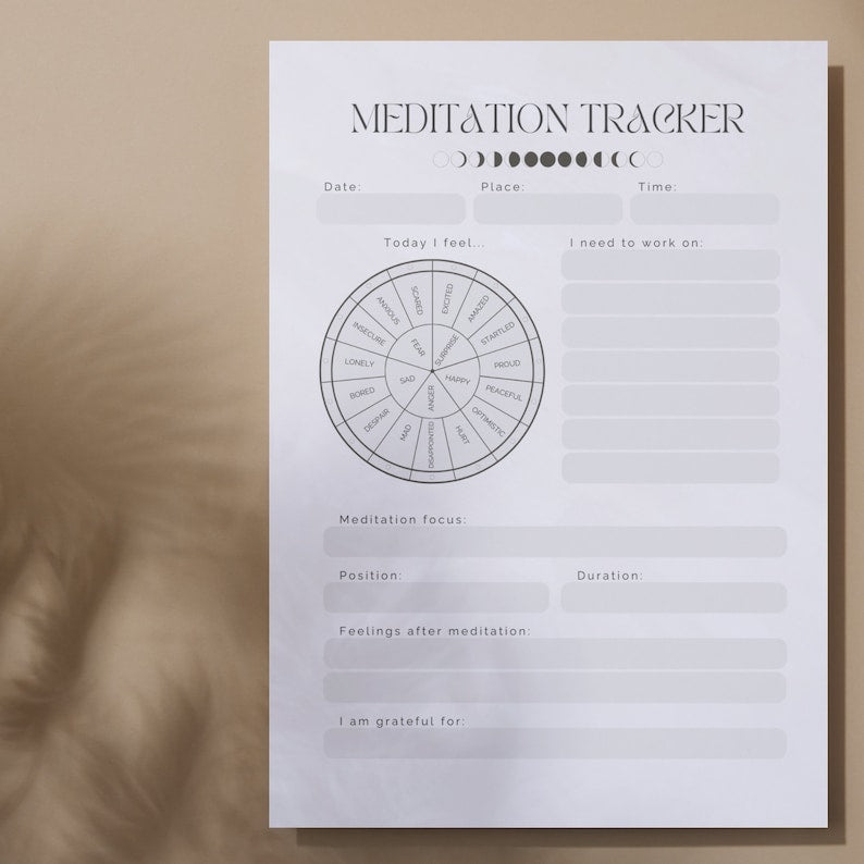 Meditation Tracker: Mindful Prompts for Daily Calm_BrainAcademy.store